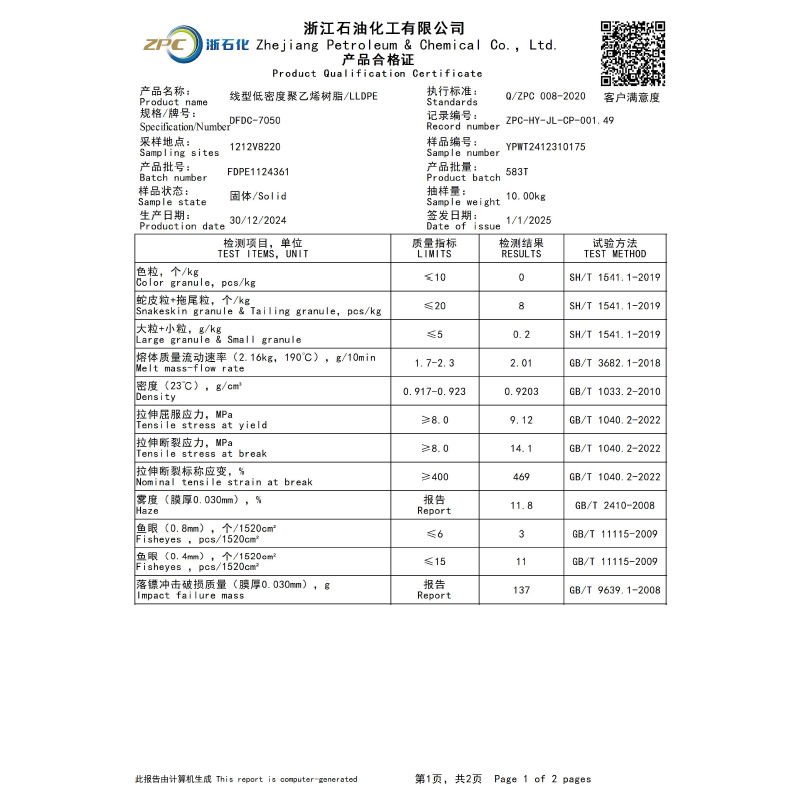 ZPC DFDA-7050