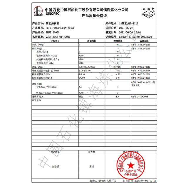 Sinopec DFDA-7042